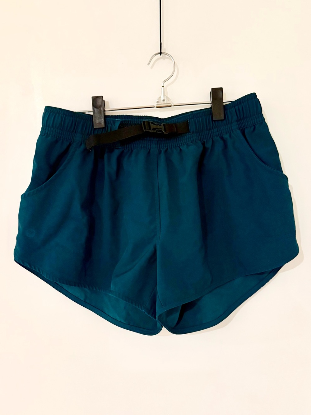 Nani Active Teal Swim/Athletic Shorts with Black Waist Belt